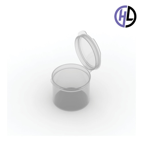 Hinged-Lid Containers – 5129 – Flip Top Vials – 53mm Diameter