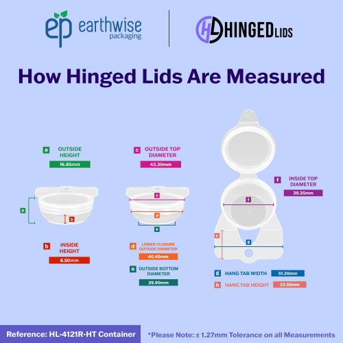 Hinged-Lid | Hang Tab Containers – HL-4121R-HT – Round Vials – 43mm ...