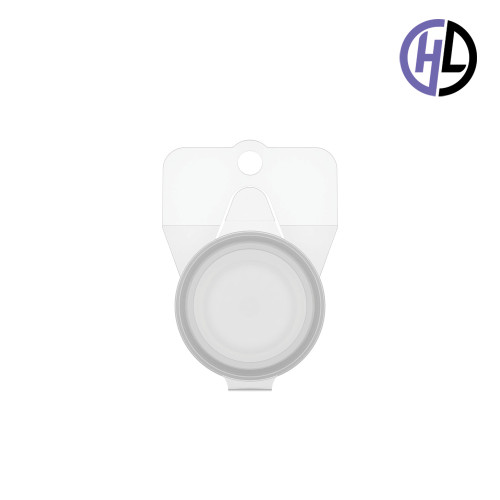 Hinged-Lid | Hang Tab Containers – HL-4121R-HT – Round Vials – 43mm Diameter