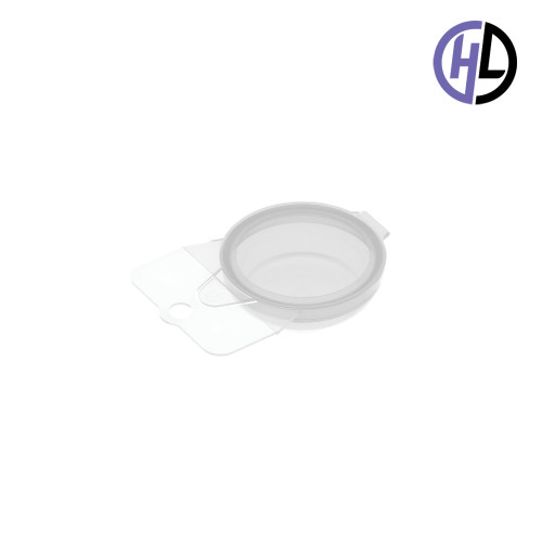 Hinged-Lid | Hang Tab Containers – HL-5121R-HT – Round Vials – 53mm Diameter